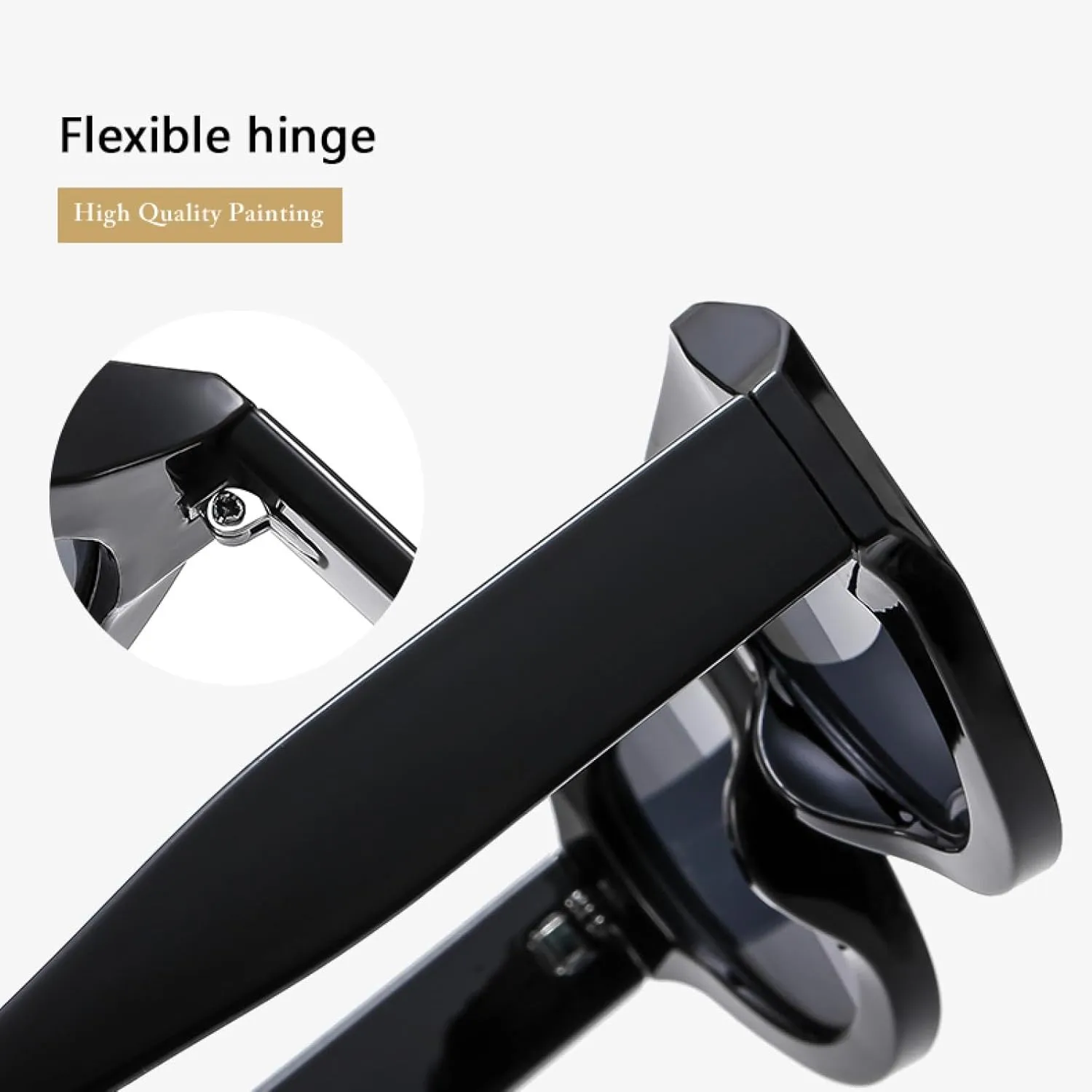 Fashion Trend Retro Cut Edge Oval Wide Mirror Leg Sun Glasses Polygonal Personalized Large Frame