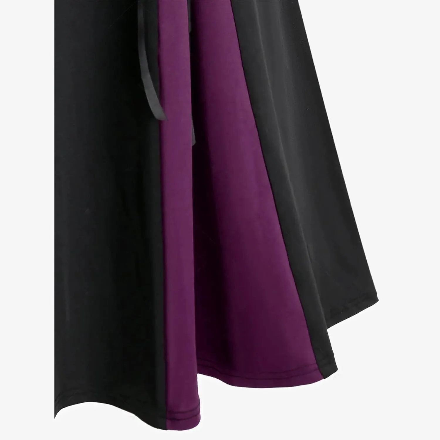 Firzero Gothic Skirt for Women Steampunk Gothic Skirt High Slit Pleated Long Maxi Skirts High Waist Punk Goth Skirts