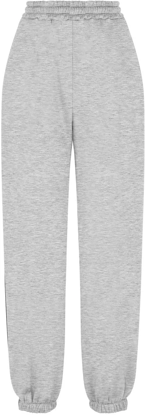 Fleece Joggers for Women Ankle Athletic Pants with Pockets Loose Sweatpants High Waisted Sweat Pull on Jogger Pants