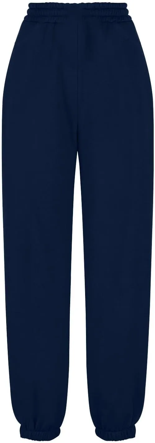 Fleece Joggers for Women Ankle Athletic Pants with Pockets Loose Sweatpants High Waisted Sweat Pull on Jogger Pants