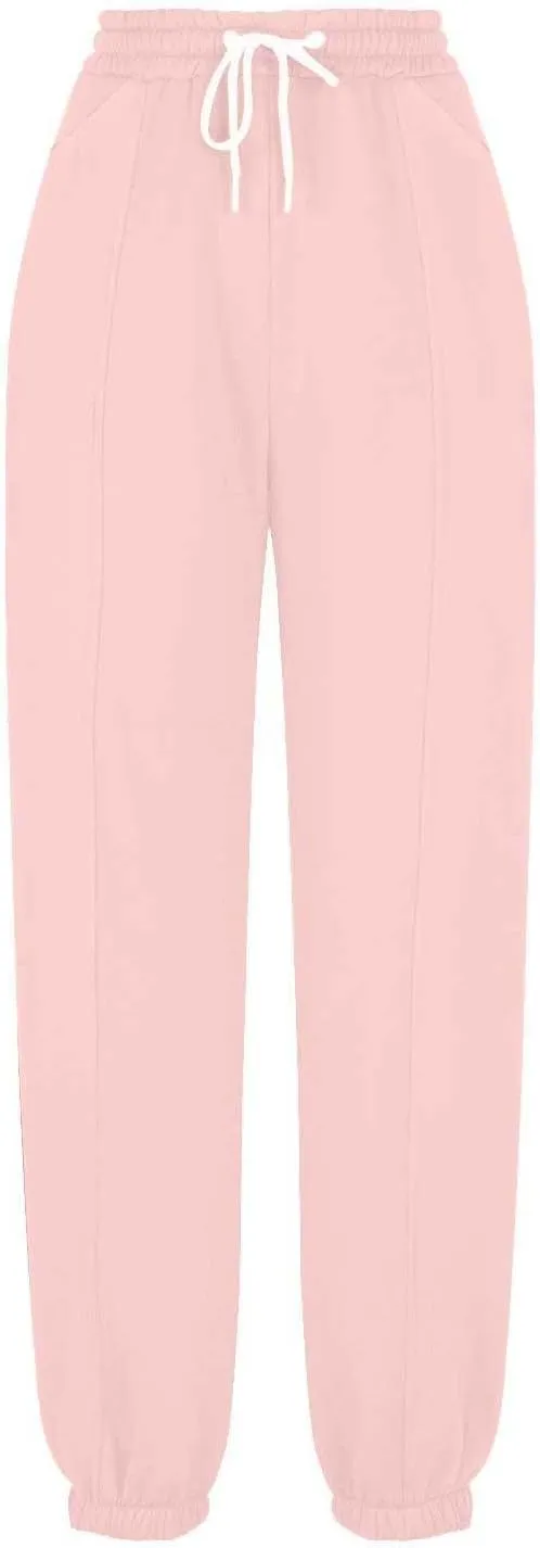 Fleece Lined Sweatpants Women Joggers with Pockets Loose High Waisted Sweat Pants Athletic Workout Track Pants