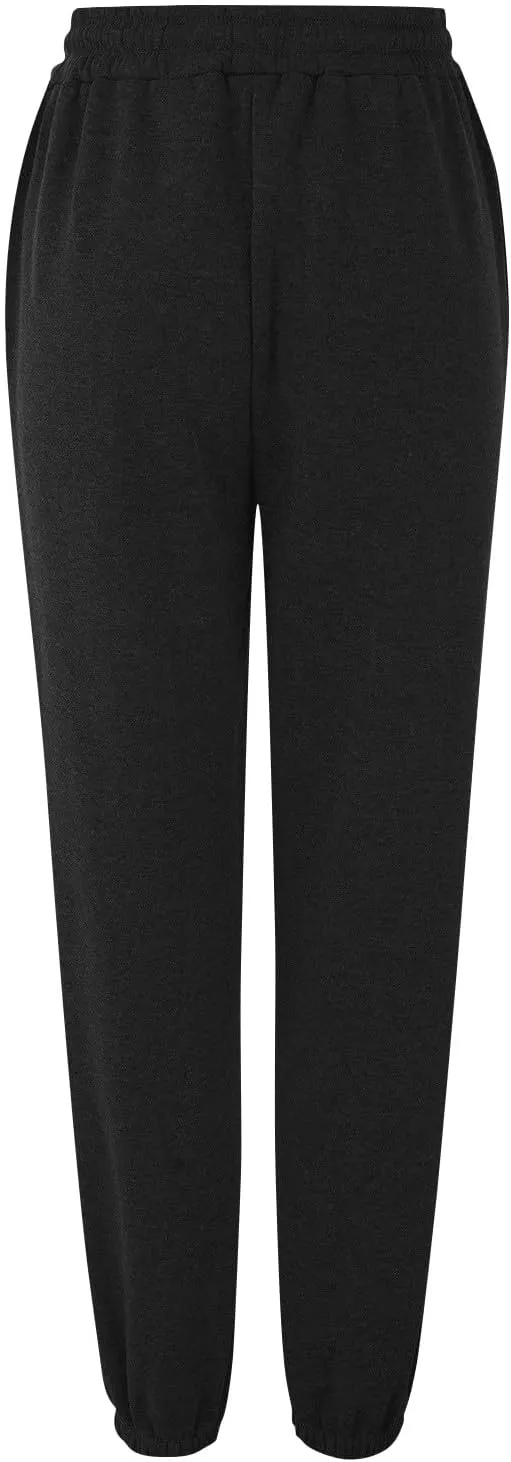 Fleece Sweatpants Women Pants Waist Stretch Loose Christmas Dwarf Print Casual Pants Side Pocket Fleece Lined