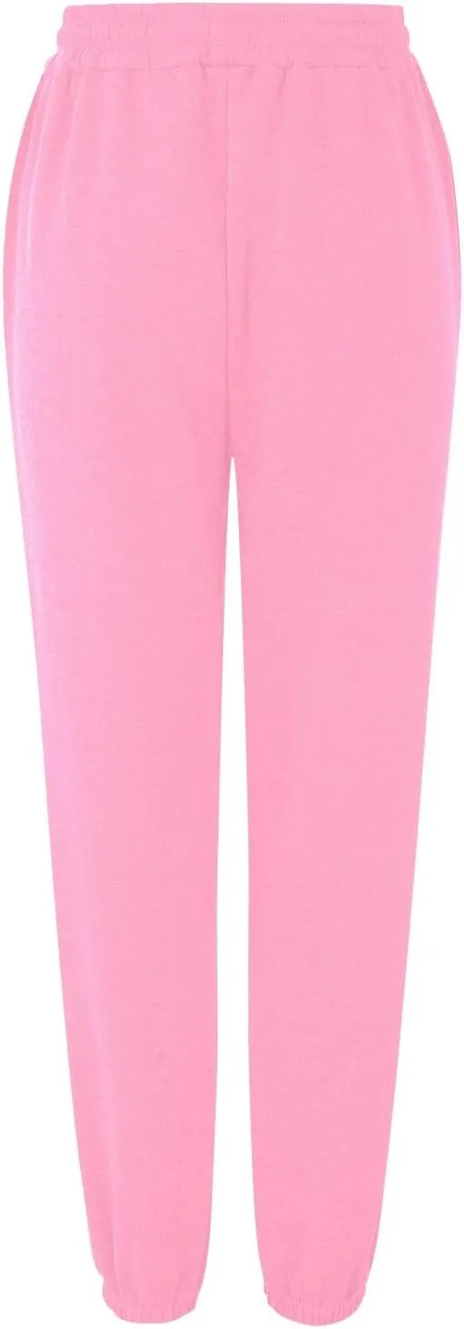 Fleece Sweatpants Women Pants Waist Stretch Loose Christmas Dwarf Print Casual Pants Side Pocket Fleece Lined