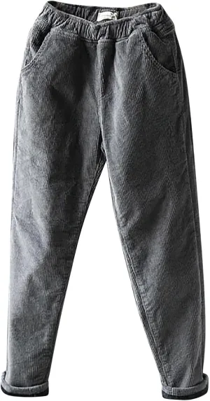 Fleece Sweatpants Women Pants Waist Stretch Loose Christmas Dwarf Print Casual Pants Side Pocket Fleece Lined
