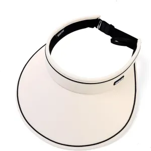 Foldable Wide Large Brim Sun Hats Summer Beach Bucket Hats for Women Empty Top Visors Cap Outdoor Sport UV Protection Female Cap(White)