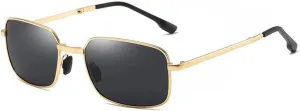 Folding Sunglasses for Men/Women Fashion Rectangular Metal Frame Uv400