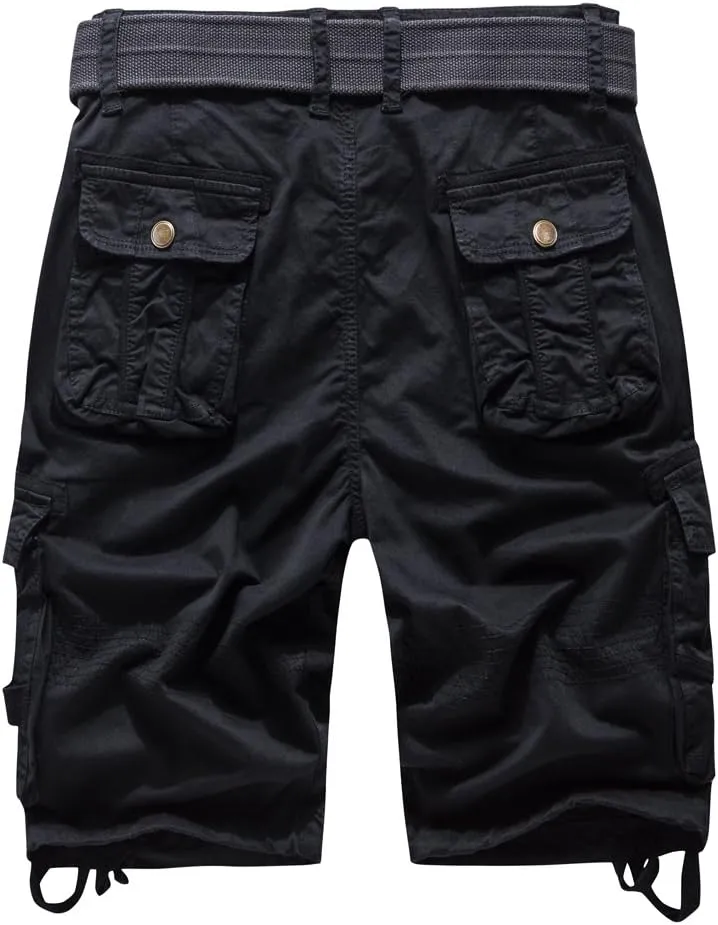 FOURSTEEDS Women's Cotton Relaxed Fit Casual Multi-Pocket Bermuda Cargo Shorts