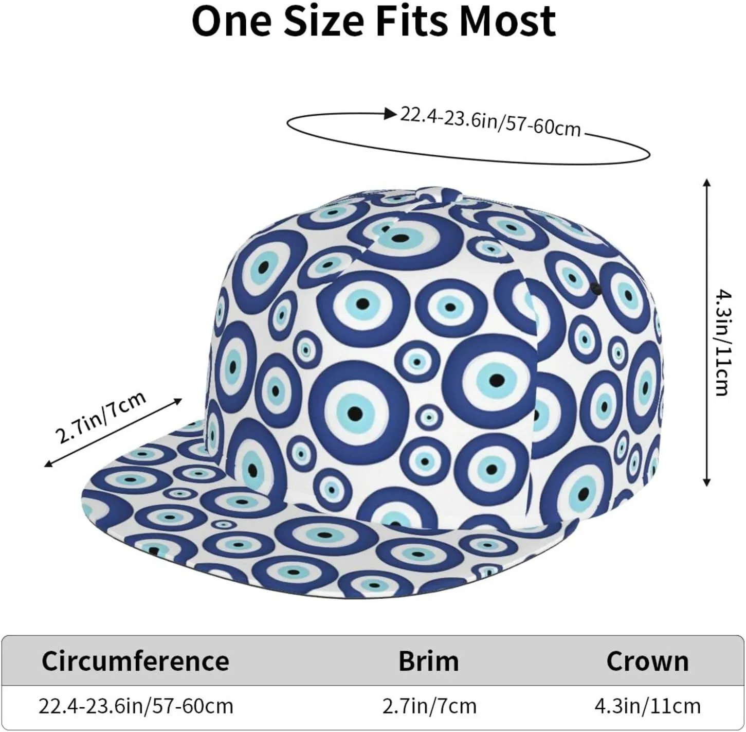 Greece Map Printed Baseball Cap, Flat Brim Hats for Men Women, Funny Adjustable Snapback Hats