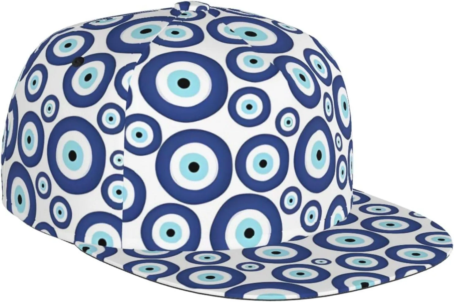 Greece Map Printed Baseball Cap, Flat Brim Hats for Men Women, Funny Adjustable Snapback Hats