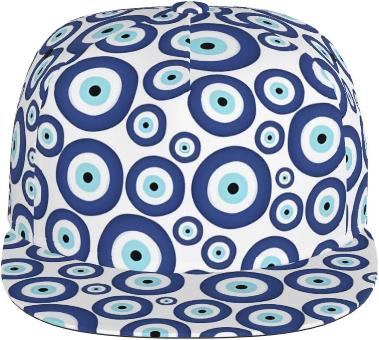 Greece Map Printed Baseball Cap, Flat Brim Hats for Men Women, Funny Adjustable Snapback Hats