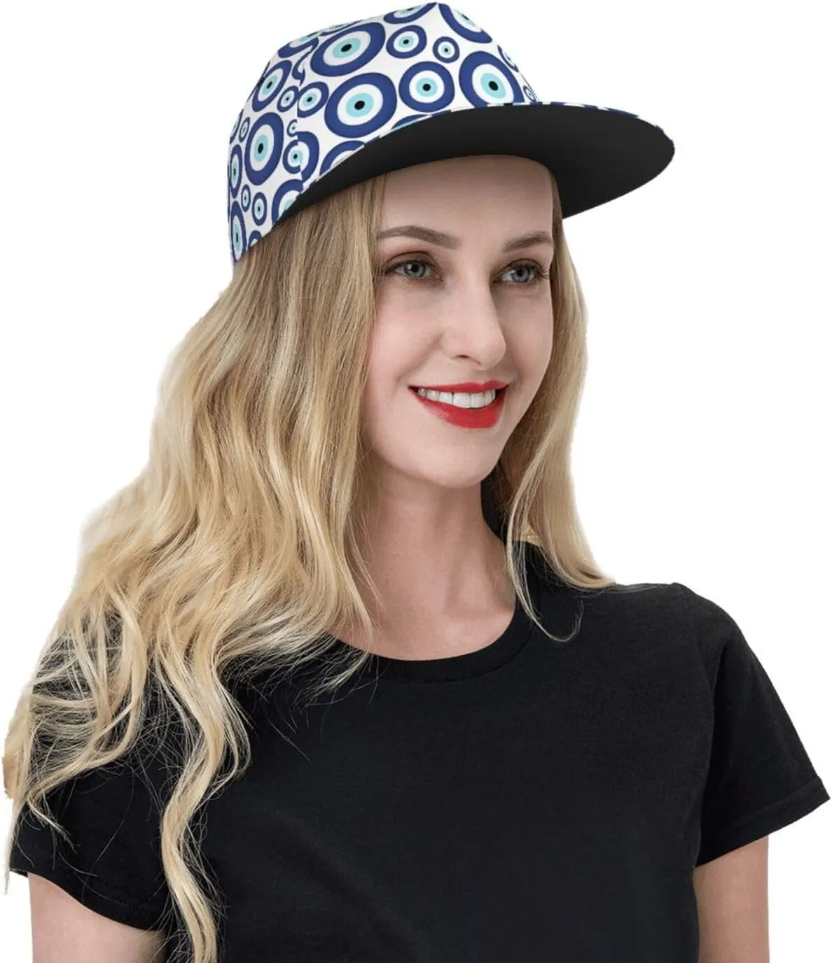 Greece Map Printed Baseball Cap, Flat Brim Hats for Men Women, Funny Adjustable Snapback Hats