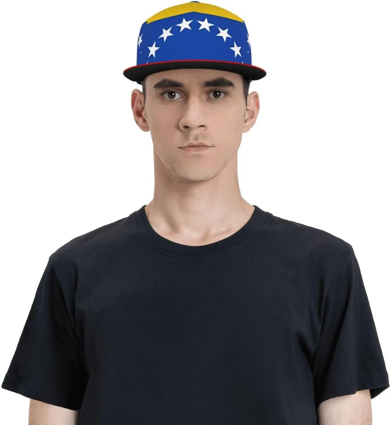 Greece Map Printed Baseball Cap, Flat Brim Hats for Men Women, Funny Adjustable Snapback Hats