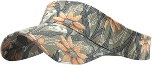 Hawaii Flower Printed Sun Visor Hats for Women Men Wide Brim Adjustable Sun Baseball Tennis Cap