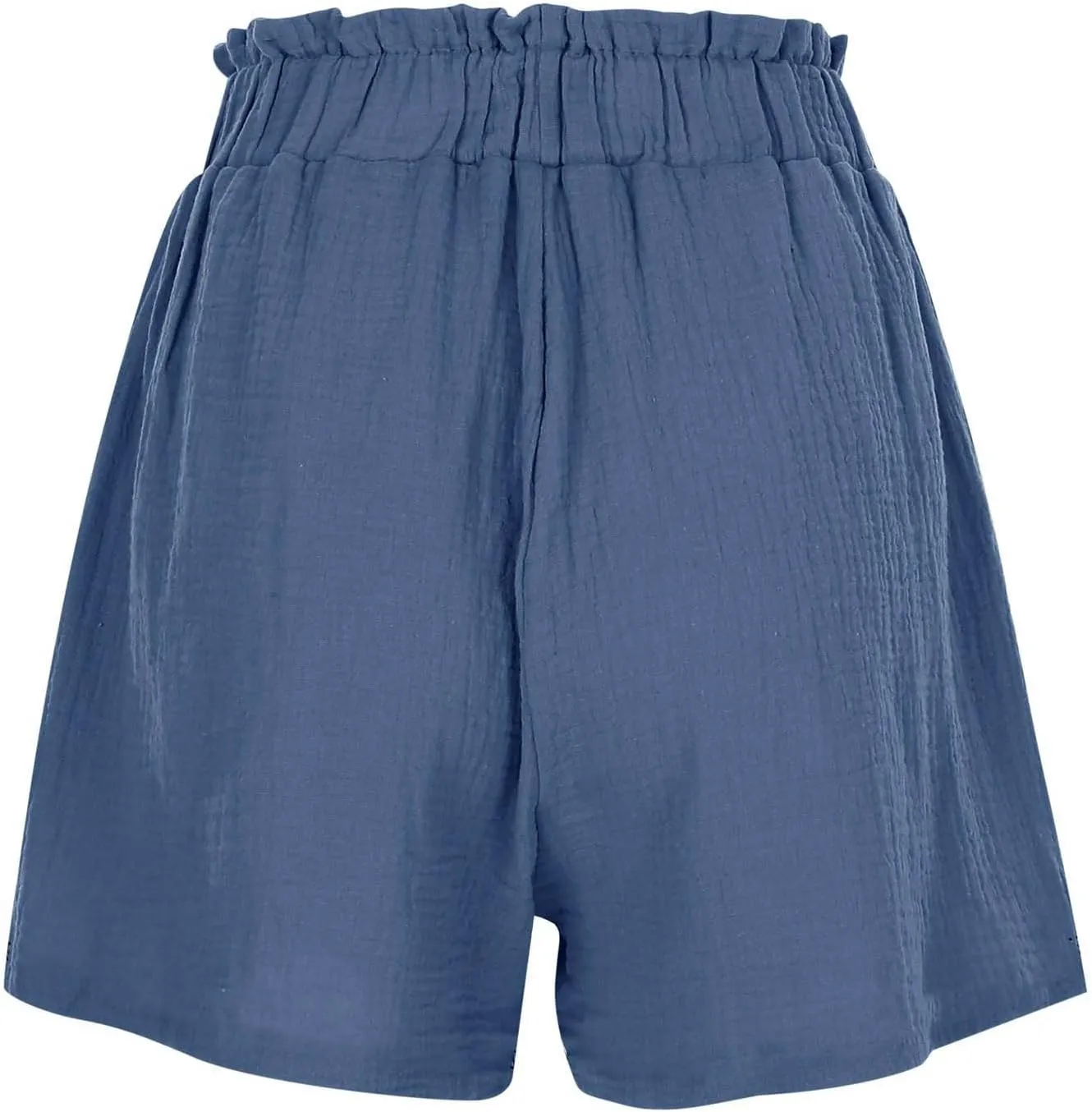High Waisted Shorts for Women Trendy Summer Ruffle Shorts Drawstring Elastic Waist Flowy Shorts Casual Bermuda Shorts