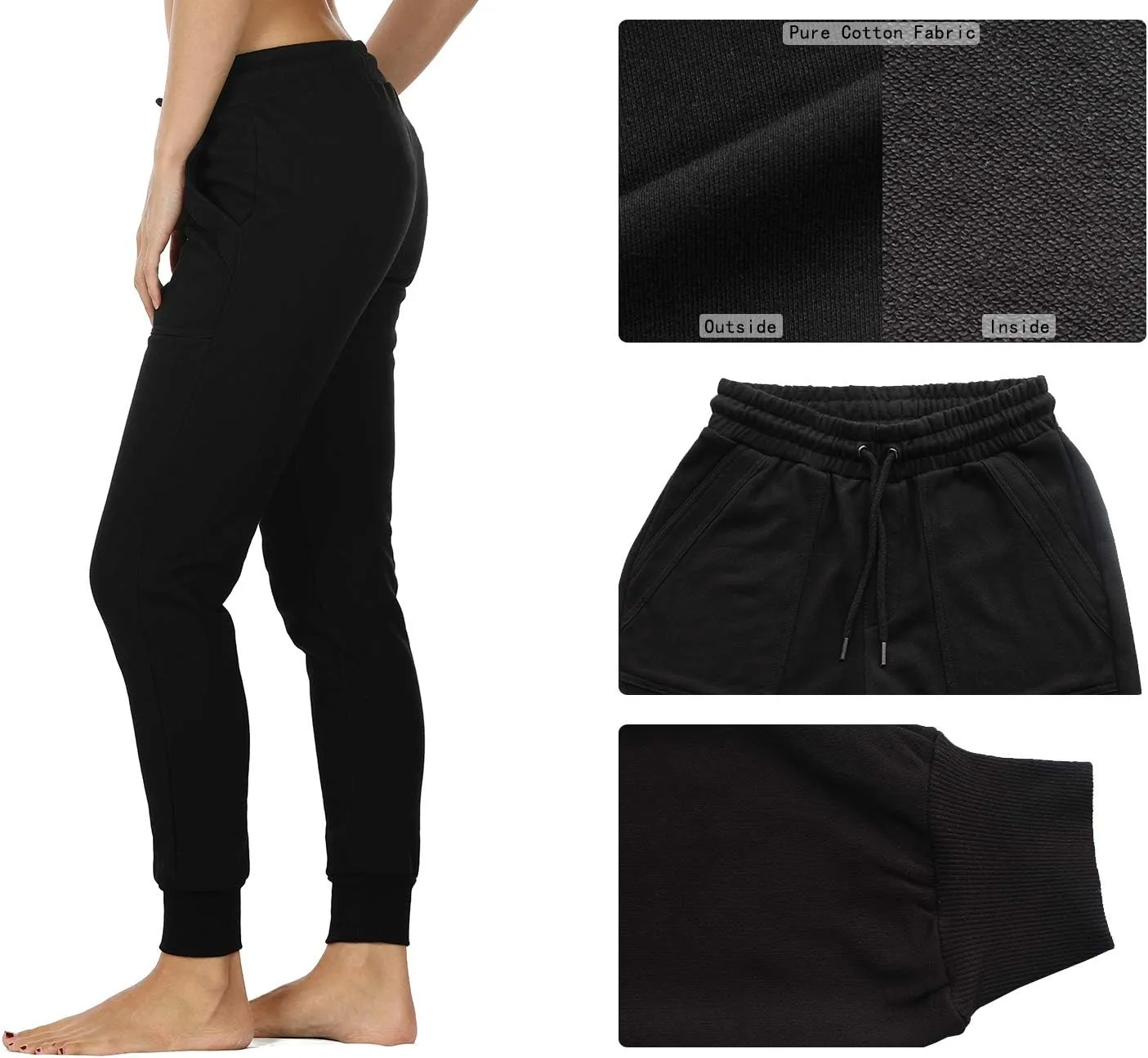 icyzone Women Sweatpants Joggers Activewear Workout Running Pants with Pockets