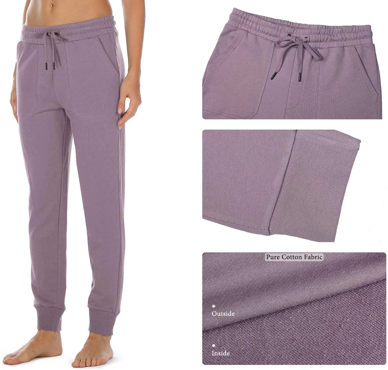 icyzone Women Sweatpants Joggers Activewear Workout Running Pants with Pockets