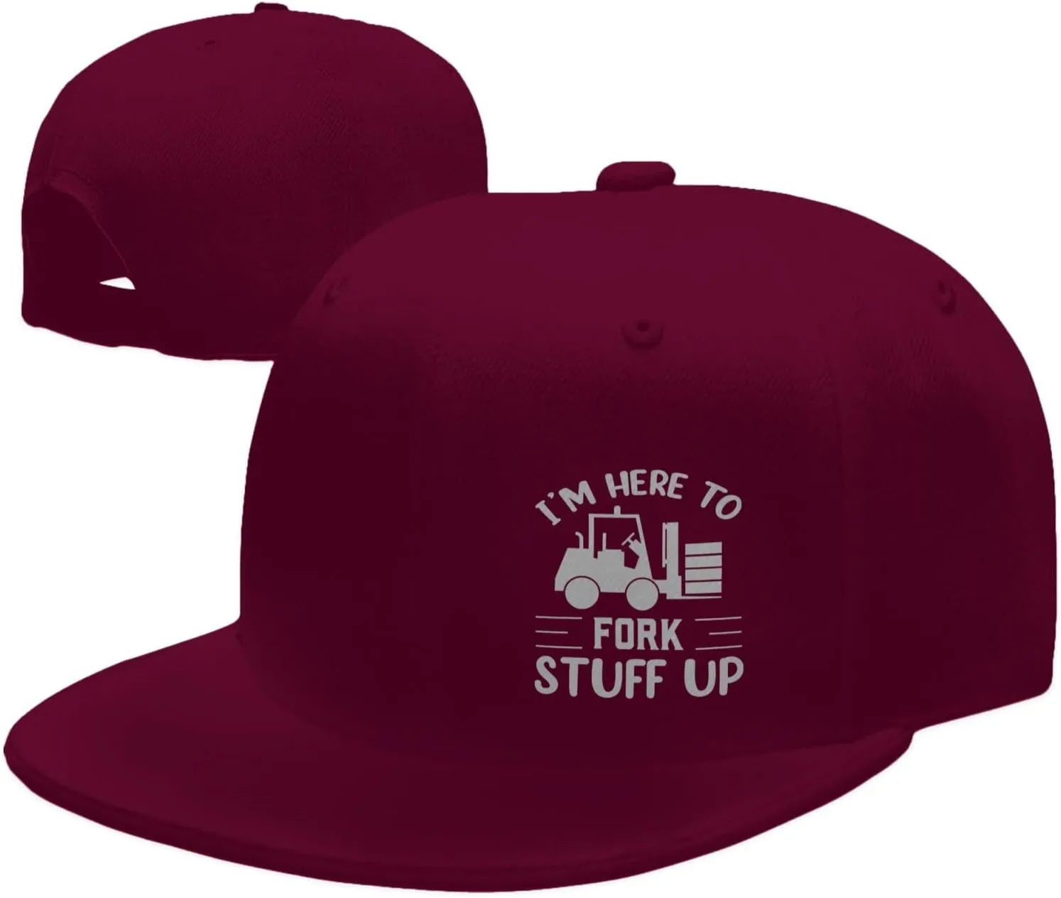 I’m Here to Fork Stuff Up Snapback Hat Hip Hop Baseball Cap Adjustable Flat Bill Hat for Men