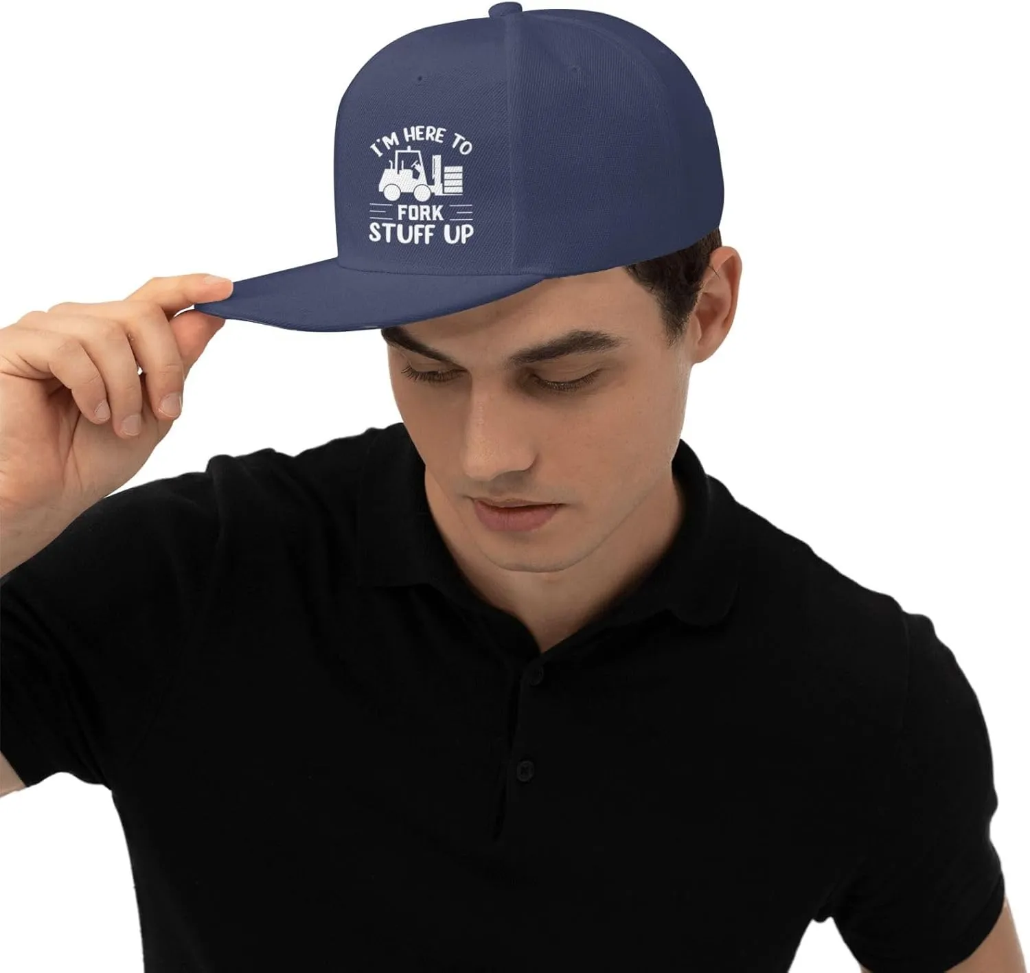 I’m Here to Fork Stuff Up Snapback Hat Hip Hop Baseball Cap Adjustable Flat Bill Hat for Men