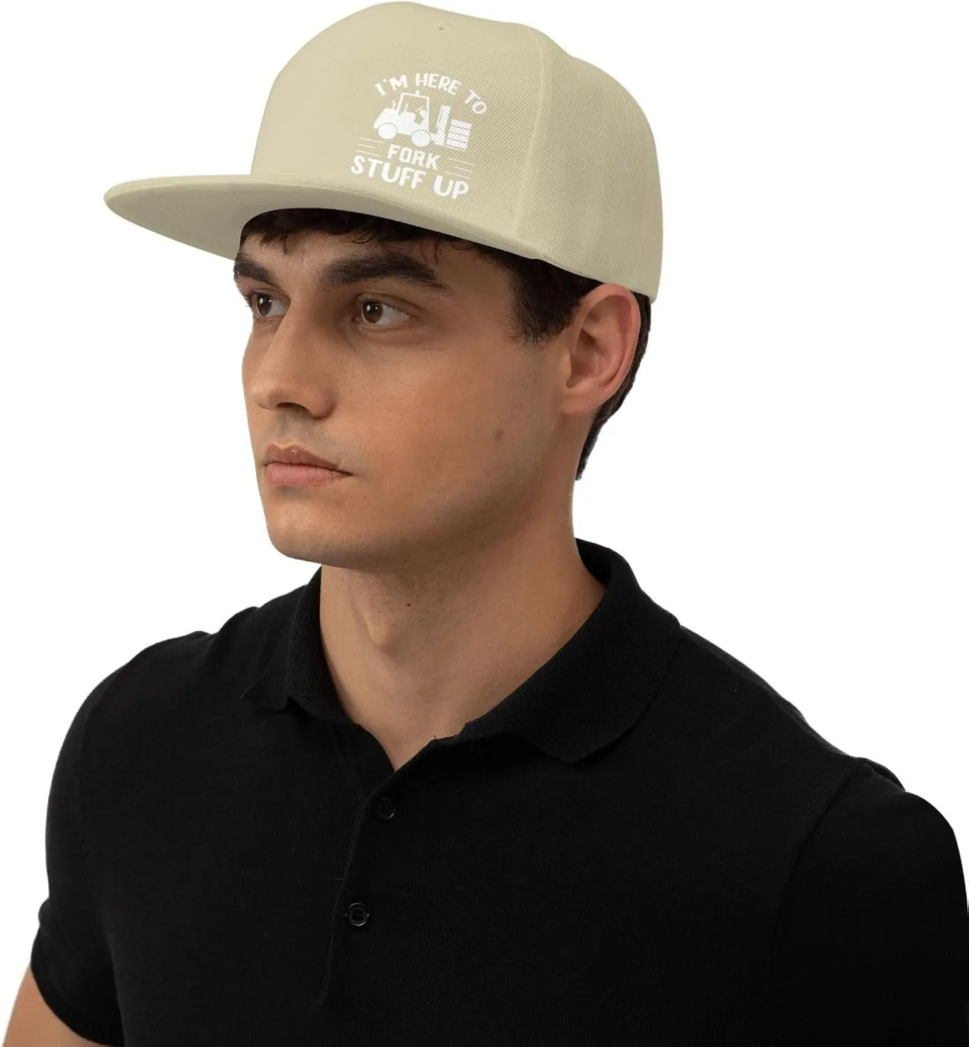 I’m Here to Fork Stuff Up Snapback Hat Hip Hop Baseball Cap Adjustable Flat Bill Hat for Men