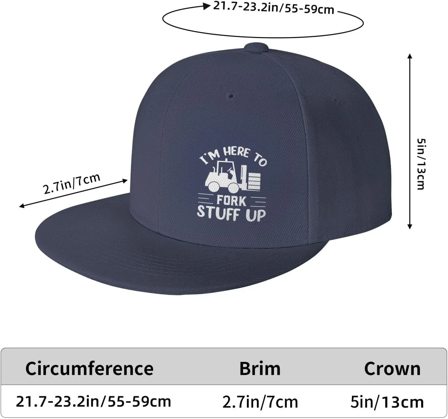 I’m Here to Fork Stuff Up Snapback Hat Hip Hop Baseball Cap Adjustable Flat Bill Hat for Men