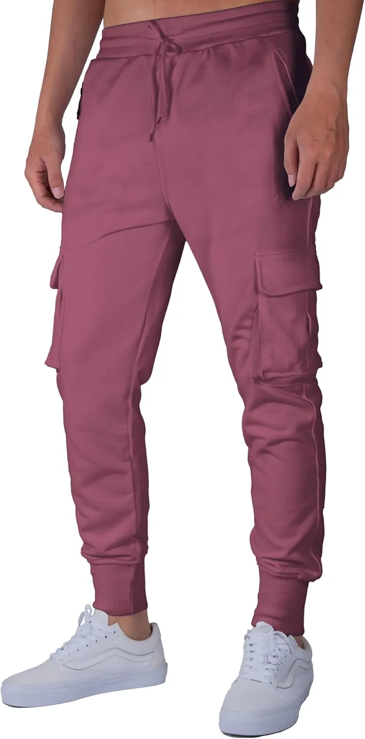 ITALYMORN Sweatpants for Men Active Fleece Jogger Track Pants with Cargo Pockets