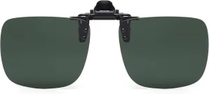 JM Polarized Clip on Sunglasses Frameless Flip Up Lens for Prescription Glasses