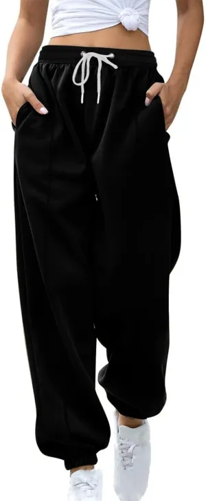 Joggers Sweatpants for Women Cinch Bottom Fleece Joggers Drawstring Casual Outdoor Athletic Joggers Pants with Pocket
