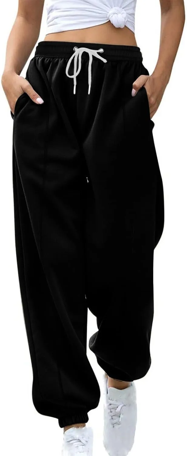 Joggers Sweatpants for Women Cinch Bottom Fleece Joggers Drawstring Casual Outdoor Athletic Joggers Pants with Pocket