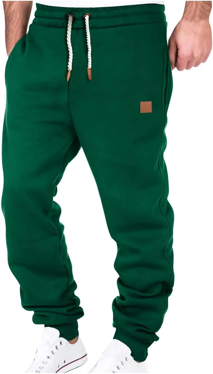 Juejuezi Men's Sweatpants Breathable Elastic Waist Casual Joggers Outdoor Athletic Active Lounge Pants with Pockets