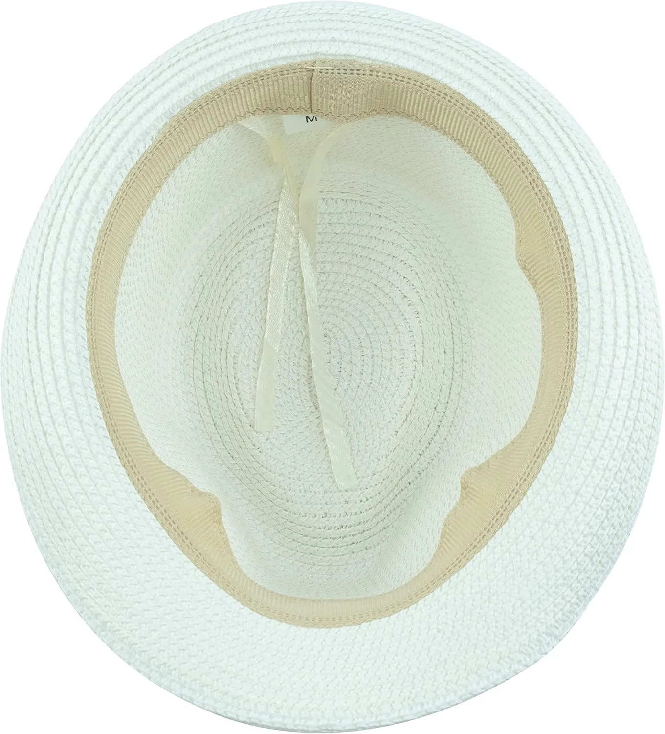 Kids Girls Boys Straw Fedora Hat Summer Short Brim Panama Cap Beach Sun Hats (Fit 4-8T)