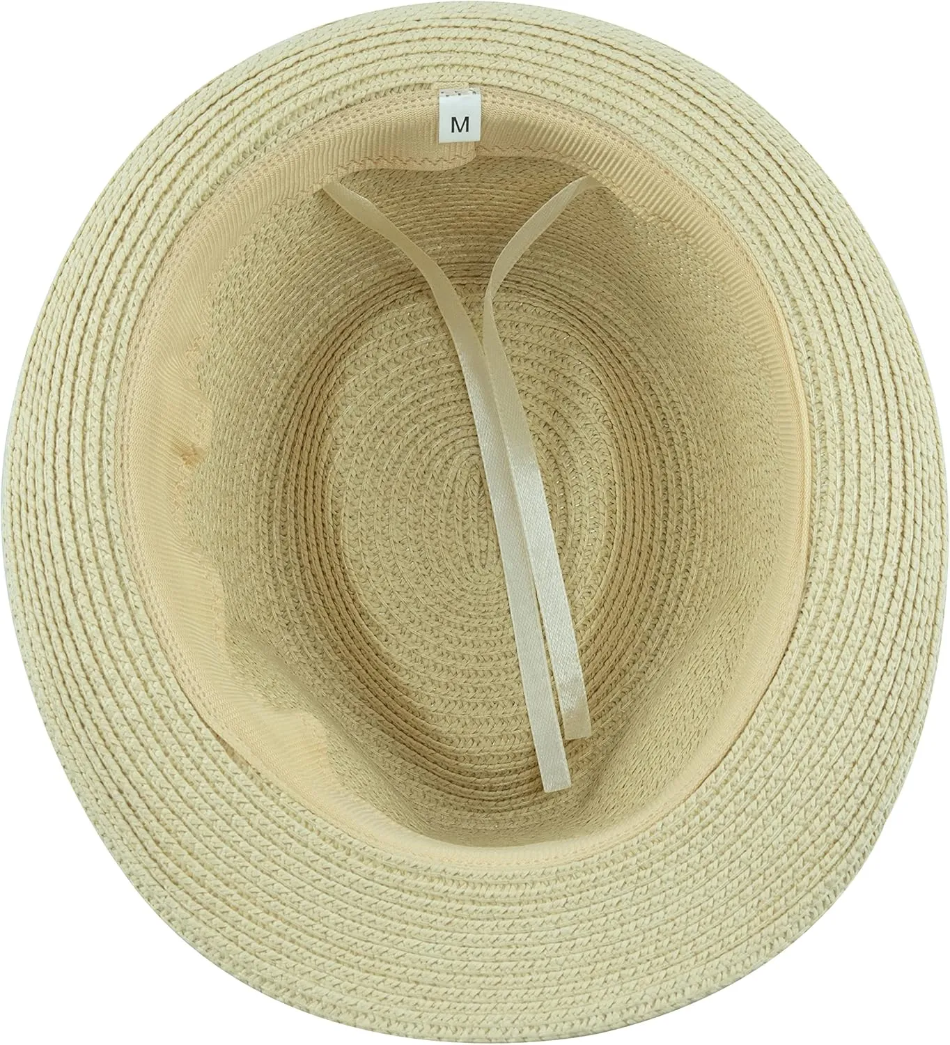 Kids Girls Boys Straw Fedora Hat Summer Short Brim Panama Cap Beach Sun Hats (Fit 4-8T)