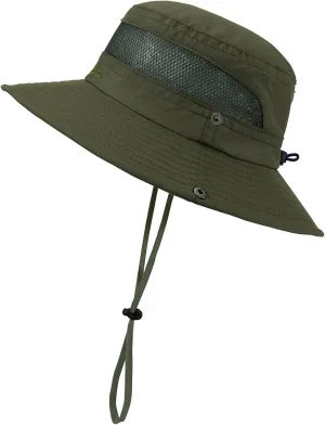 Kids Sun Hat UPF 50  Sun Protective Bucket Hat for Kids Boys Girls Wide Brim Summer Beach Fishing Safari Adjustable Hat
