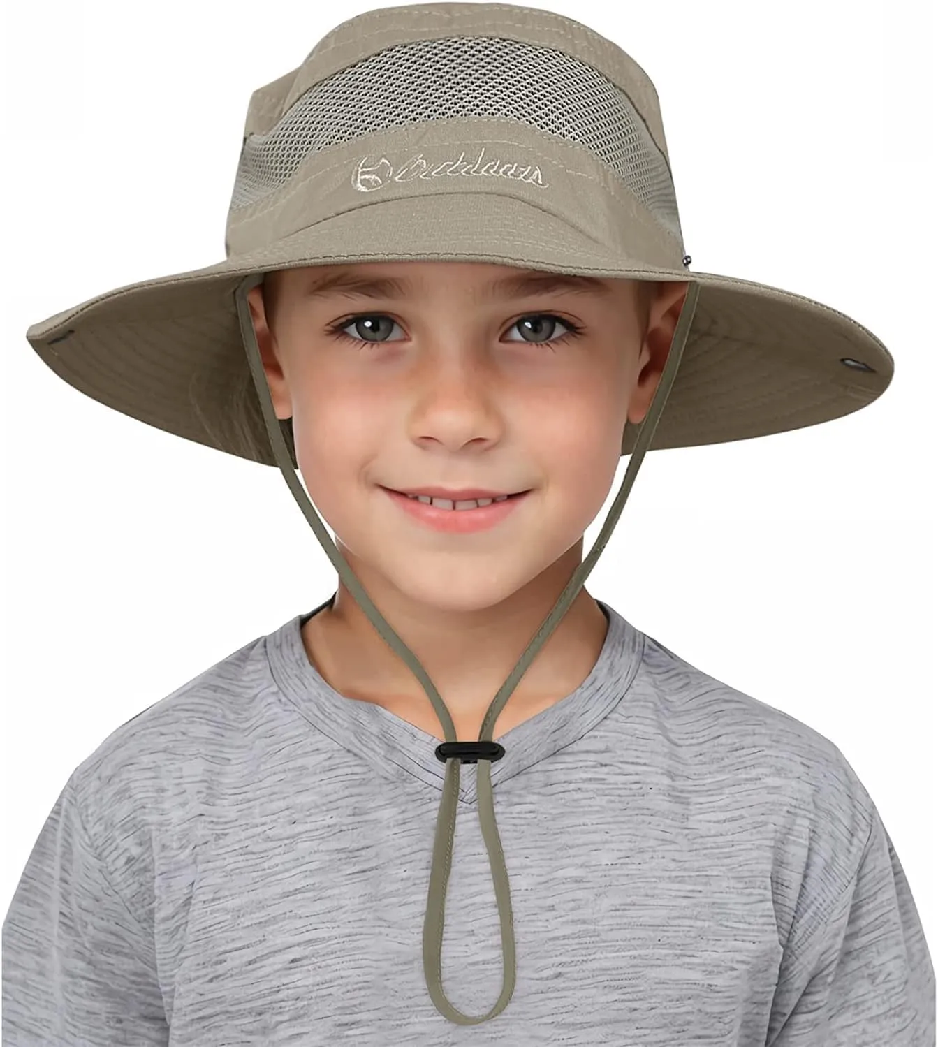 Kids Sun Hat UPF 50  Sun Protective Bucket Hat for Kids Boys Girls Wide Brim Summer Beach Fishing Safari Adjustable Hat