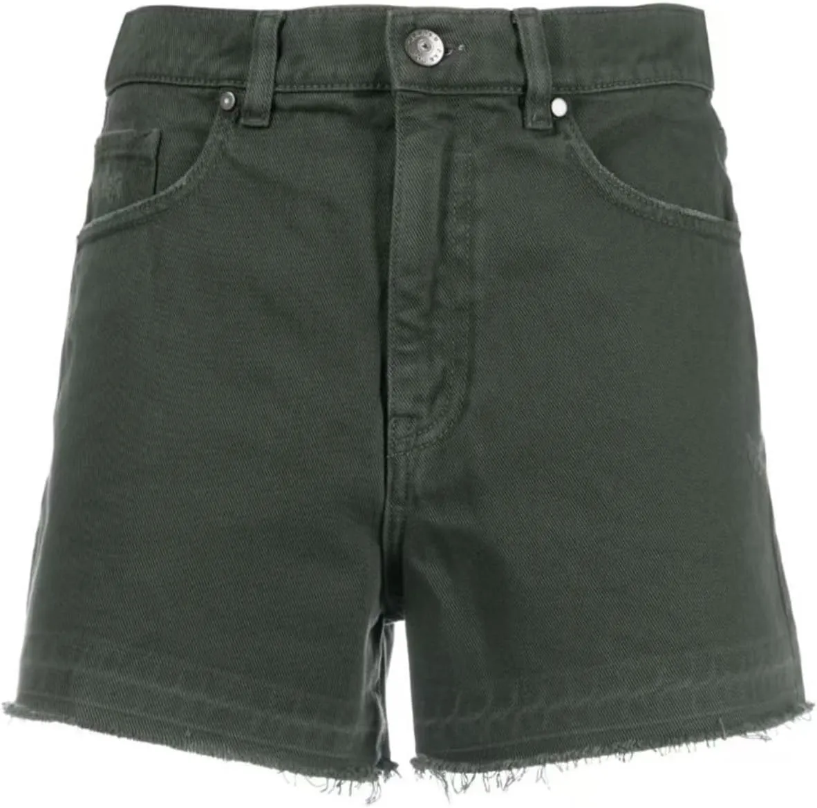 Lachmose Denim Shorts for Women Summer High Waisted Stretchy Frayed Raw Hem Jean Shorts