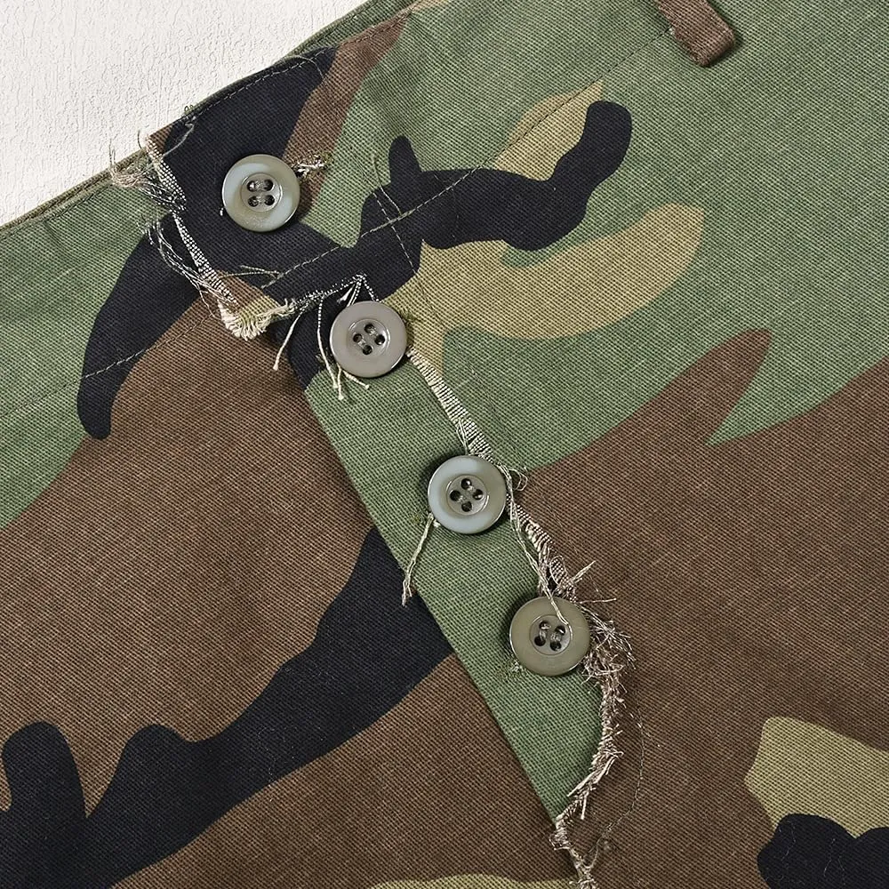 LAJIOJIO Women Cargo Skirt High Waist Sexy Casual Camouflage Print Skirts with Pockets Summer Mini Streetwear Y2k Skirt