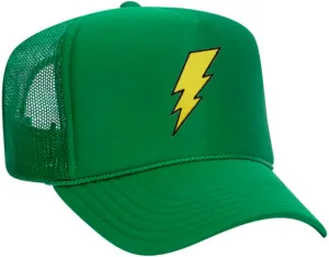 Lightning Bolt Embroidered Patch Trucker Hat