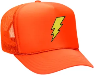 Lightning Bolt Embroidered Patch Trucker Hat