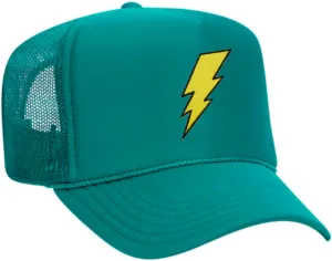 Lightning Bolt Embroidered Patch Trucker Hat