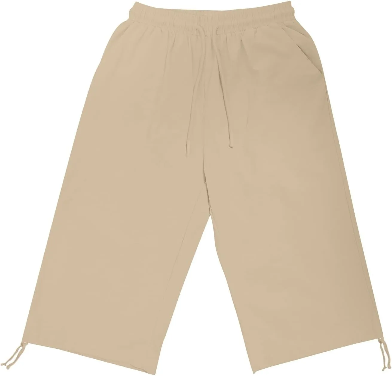 Linen Shorts for Women 2025 Knee Length Summer Shorts Drawstring High Waisted Bermuda Shorts Casual Shorts Pockets