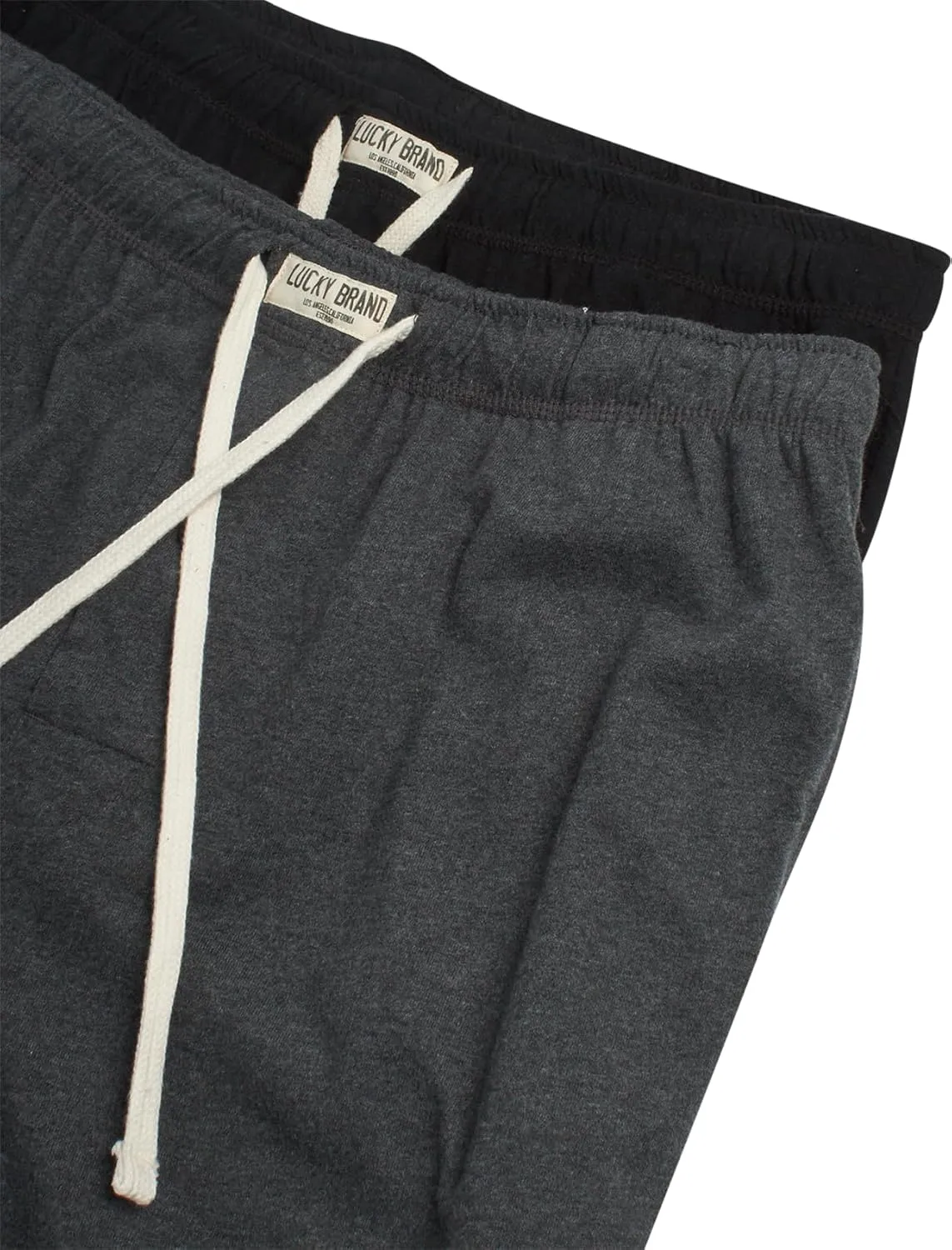 Lucky Brand Mens Pajama Pants – 2 Pack Micro Suede Knit Bottom Joggers for Men with Side Pocket - Mens Lounge Pants (S-XL)