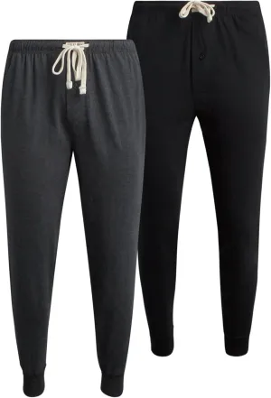Lucky Brand Mens Pajama Pants – 2 Pack Micro Suede Knit Bottom Joggers for Men with Side Pocket - Mens Lounge Pants (S-XL)