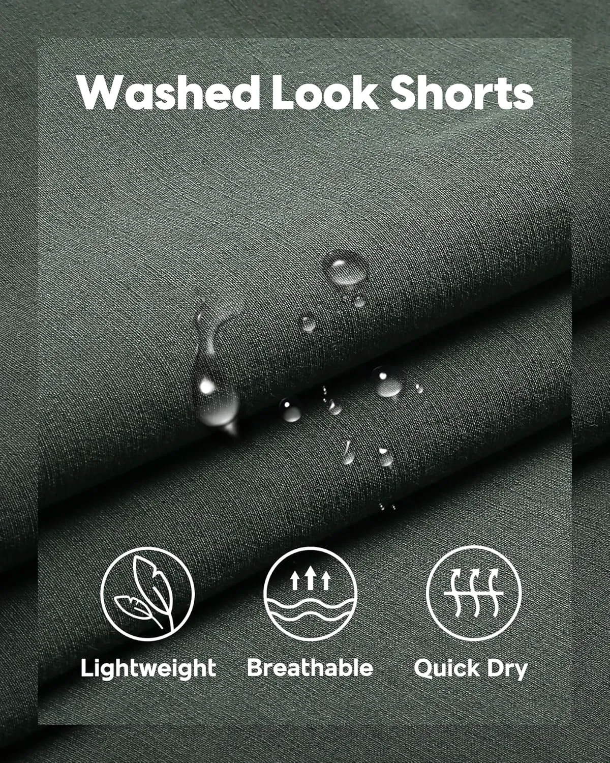 maamgic Men's 5 inch Inseam Shorts Pull-On Relaxed Fit Comfort Stretch Short Shorts with Pocket
