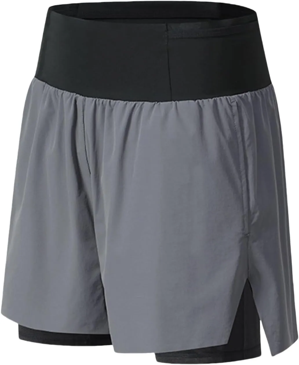 Mens 2 in 1 Running Shorts Quick Dry Mens Athletic Shorts with Pockets Outdoor Marathon Hiking Training Shorts Sports Shorts