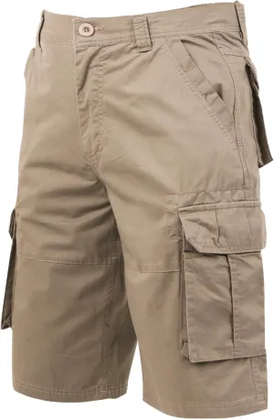 Men's Camo Cargo Relaxed Fit Outdoor Hiking Twill Multi Pockets Shorts
