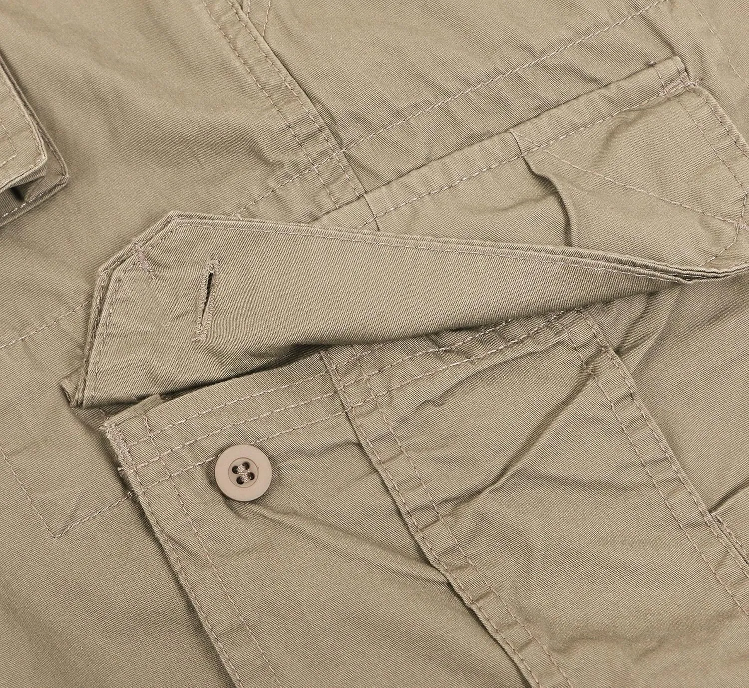 Men's Camo Cargo Relaxed Fit Outdoor Hiking Twill Multi Pockets Shorts