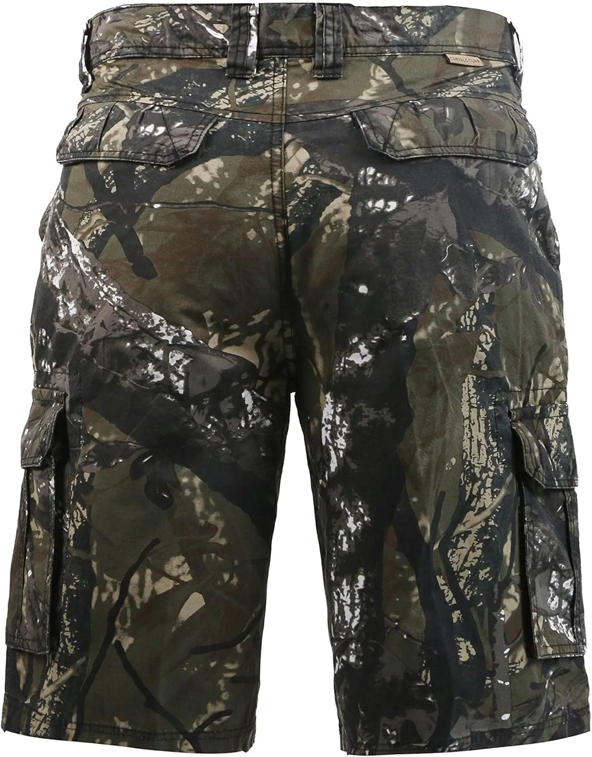Men's Camo Cargo Relaxed Fit Outdoor Hiking Twill Multi Pockets Shorts