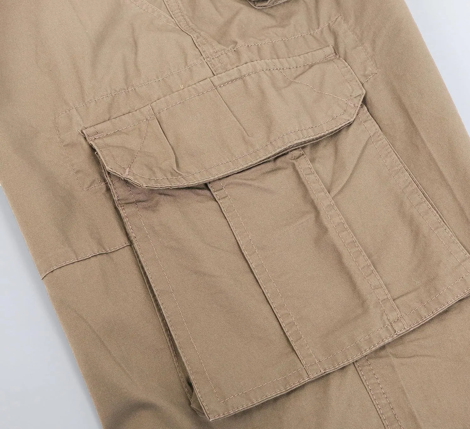 Men's Camo Cargo Relaxed Fit Outdoor Hiking Twill Multi Pockets Shorts