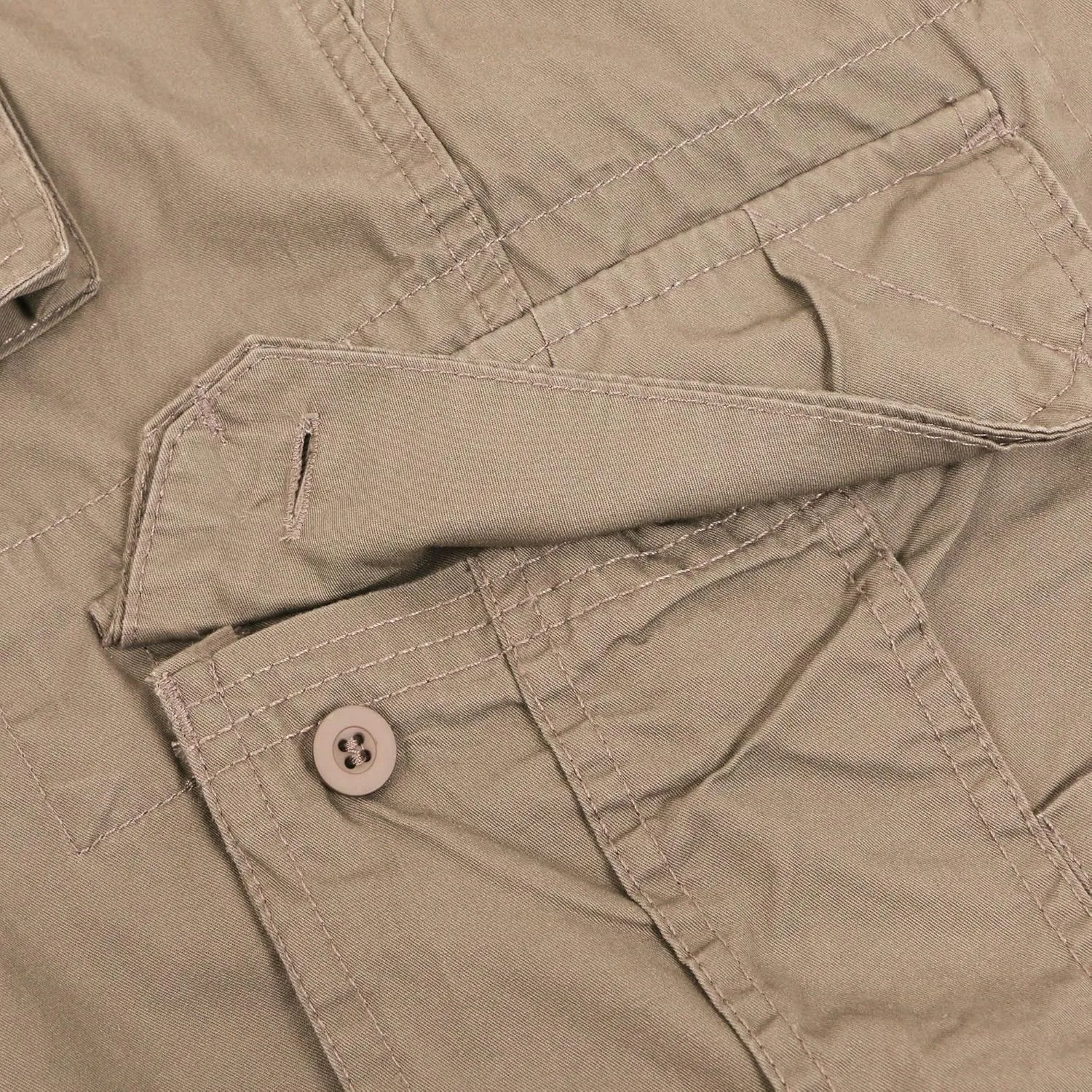 Men's Camo Cargo Relaxed Fit Outdoor Hiking Twill Multi Pockets Shorts