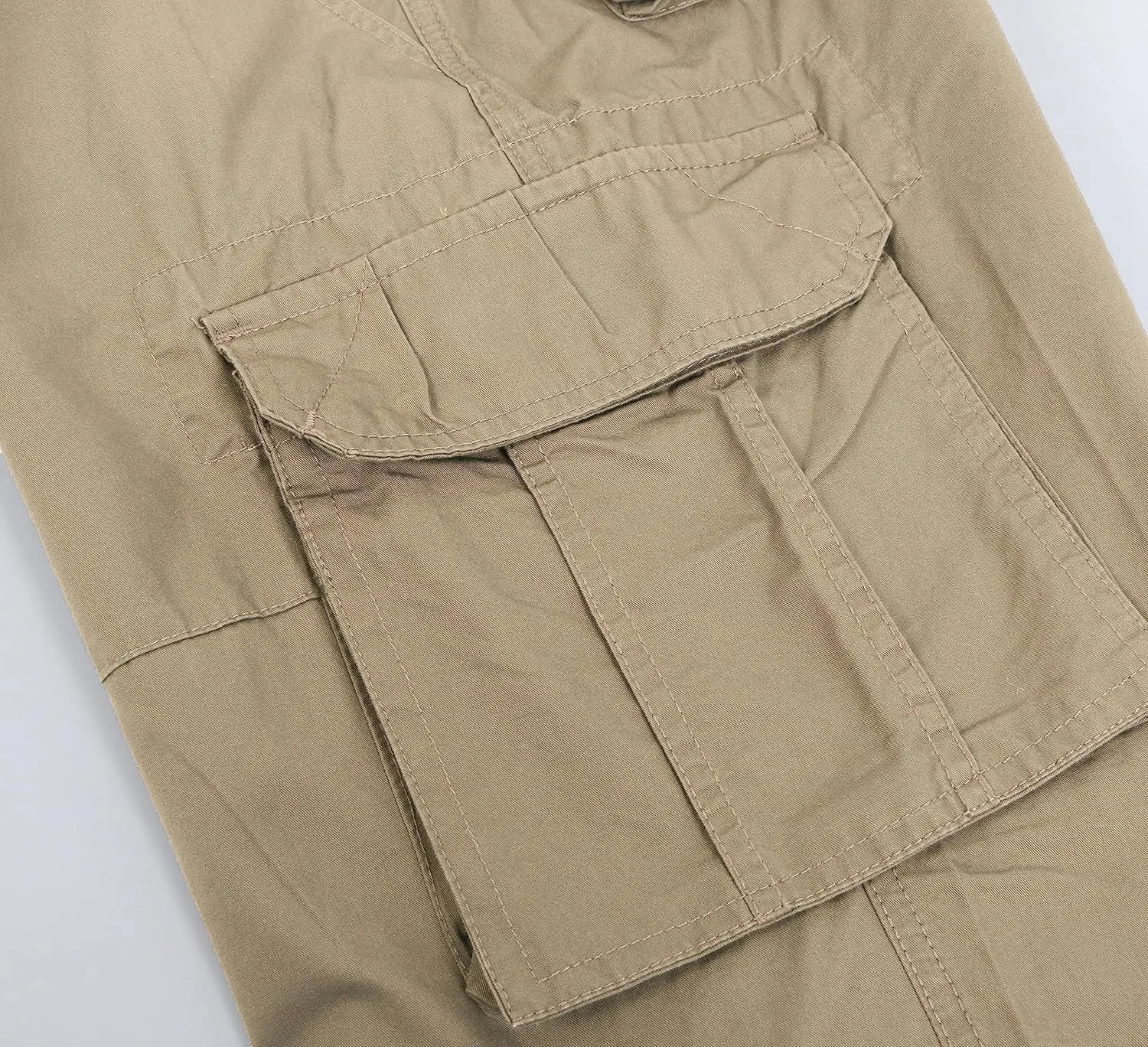 Men's Camo Cargo Relaxed Fit Outdoor Hiking Twill Multi Pockets Shorts