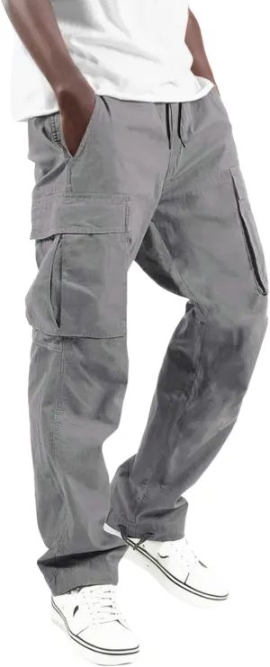 Mens Cargo Pants Baggy Outdoor Waterproof Hiking Work Pants Stretch Multi Pockets Lightweight Classic Tactical Pants